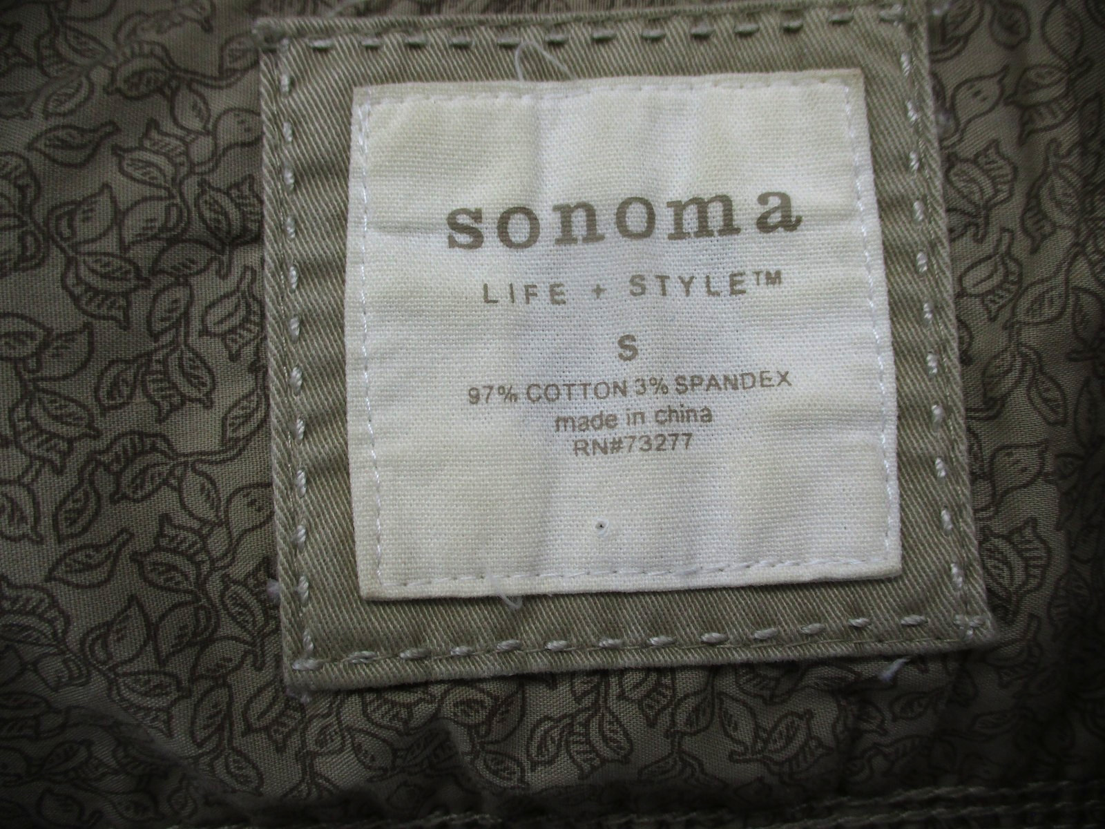 Sonoma Trench Coat Jacket Womens Small Tan Double Breasted Belted Spring Classic