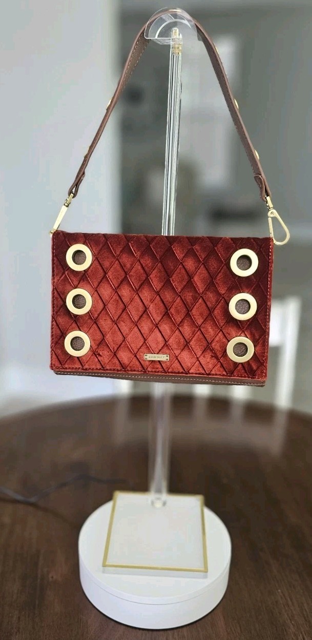 NWT HAMMITT MONTANA CLUTCH SML BAG IN MONARCH VELVET $545**FREE SHIPPING **