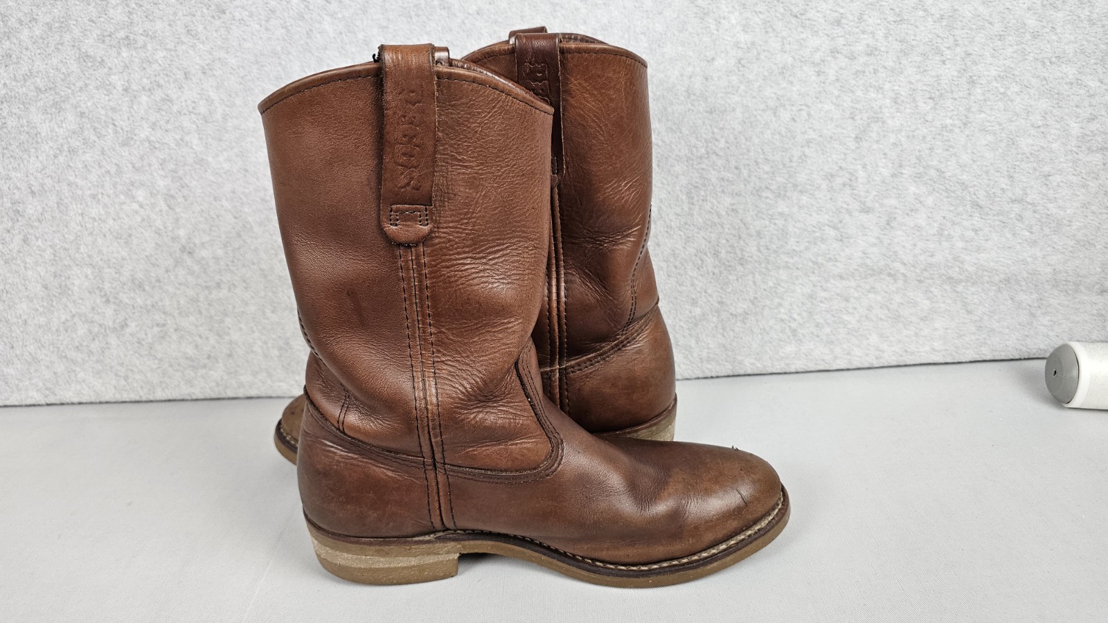 Red Wing 1155 Pecos Leather Work Boots Heritage Nailseat Soft Toe USA Size 9.5