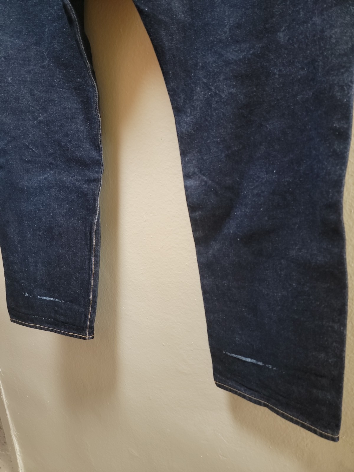 Sz L 36×31 FTC For The City Japan Made Raw Denim Jeans Indigo FADED PATINA GREAT
