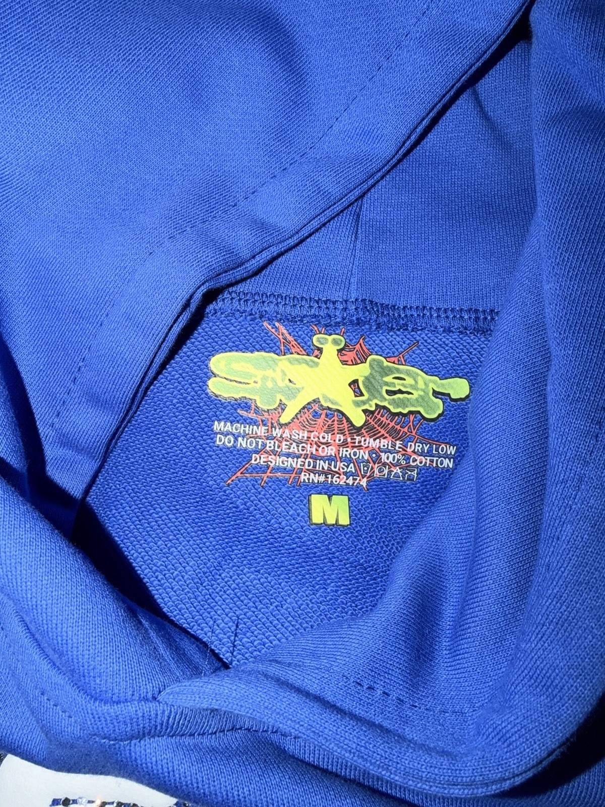 Medium Blue Spider(Sp5der) Hoodie