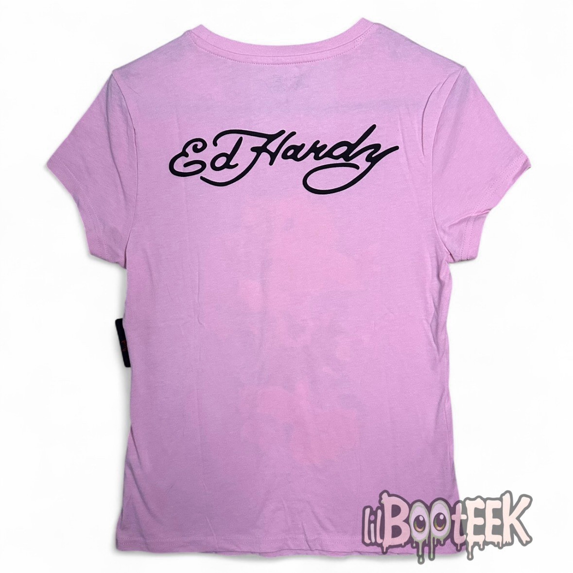Ed Hardy Ladies LG True To My Love Graphic Tee – Bubble Gum Pink NEW VIRAL Y2K