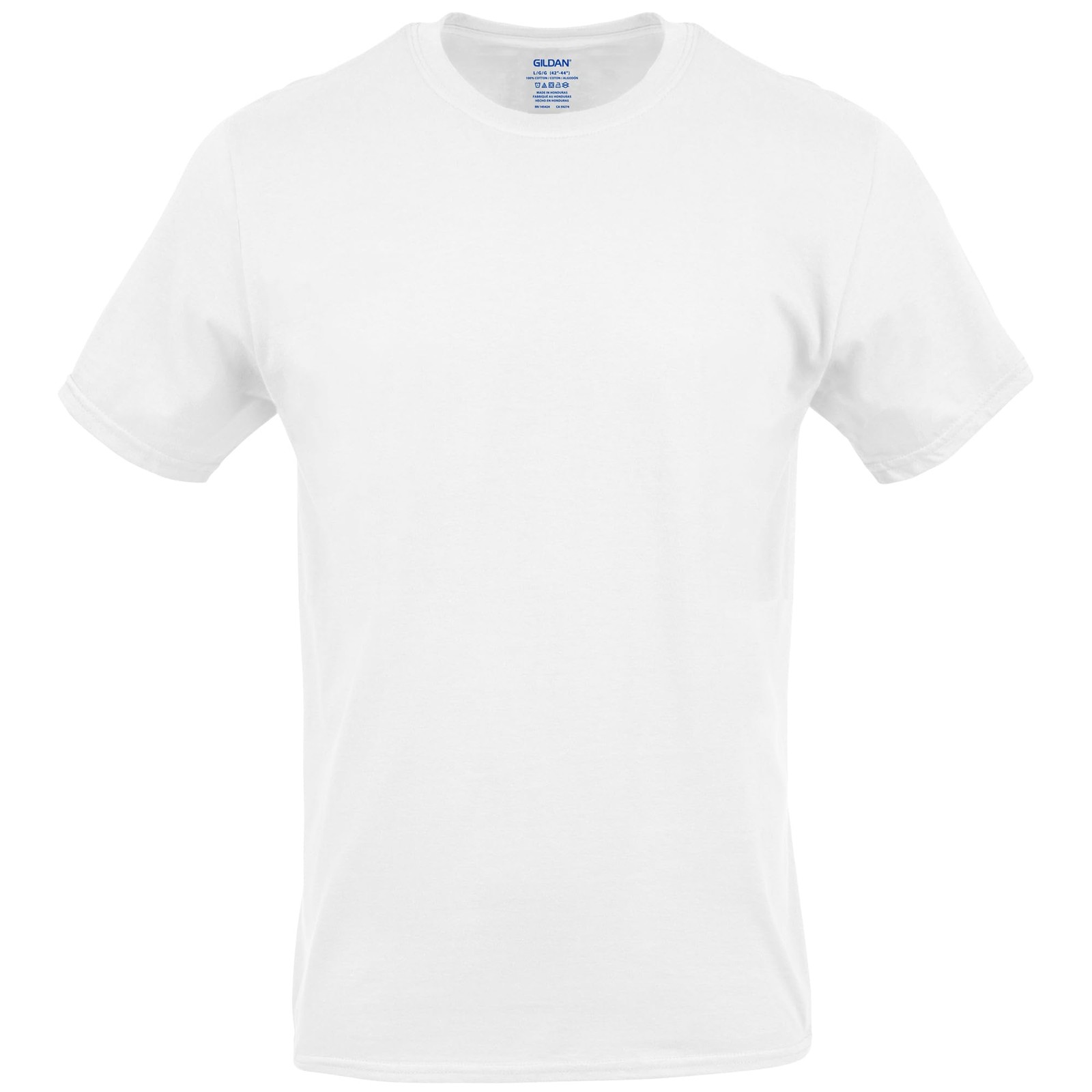 Gildan Men’s Crew T-Shirts, Multipack, Style G1100, White Large,