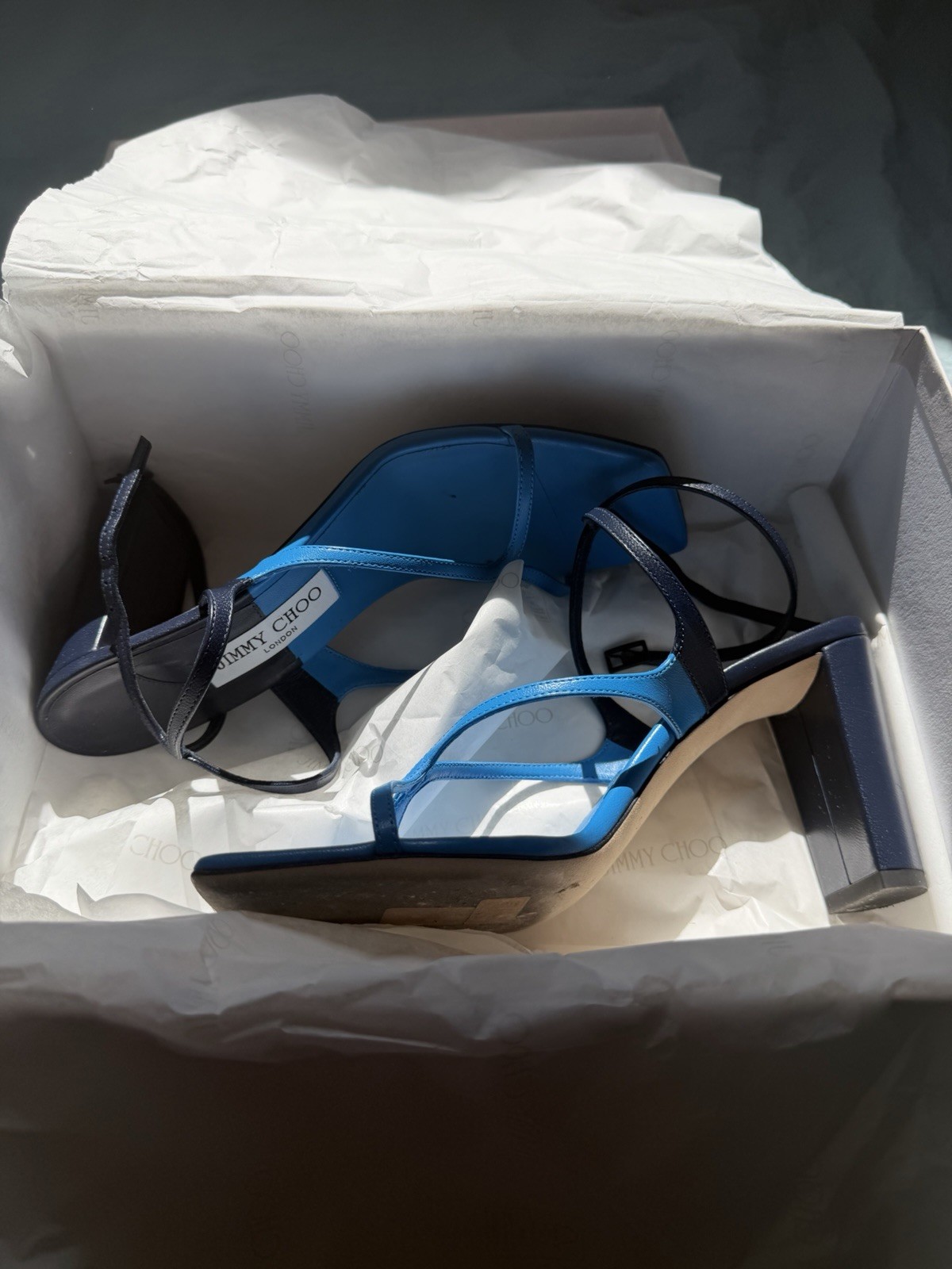 Jimmy Choo Azie 85 | 39 PHN 241 SKY/NAVY WOMAN HEELS