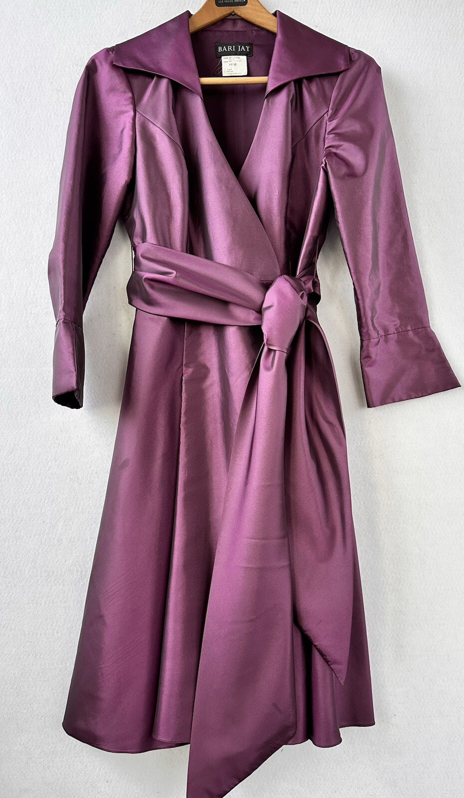 Bari Jay Purple Dress Formal Retro Taffeta 1940’s Women’s Sz 4-6