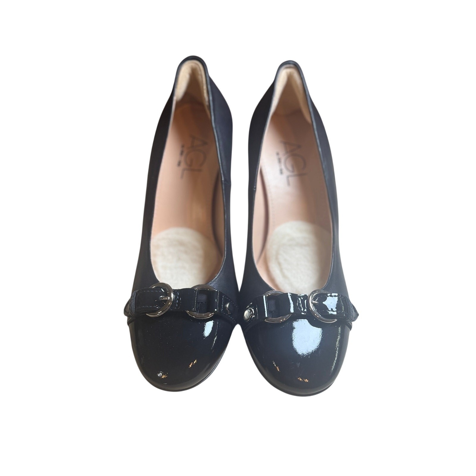 AGL Irina Cap Toe Pumps Navy 37 (6.5-7)