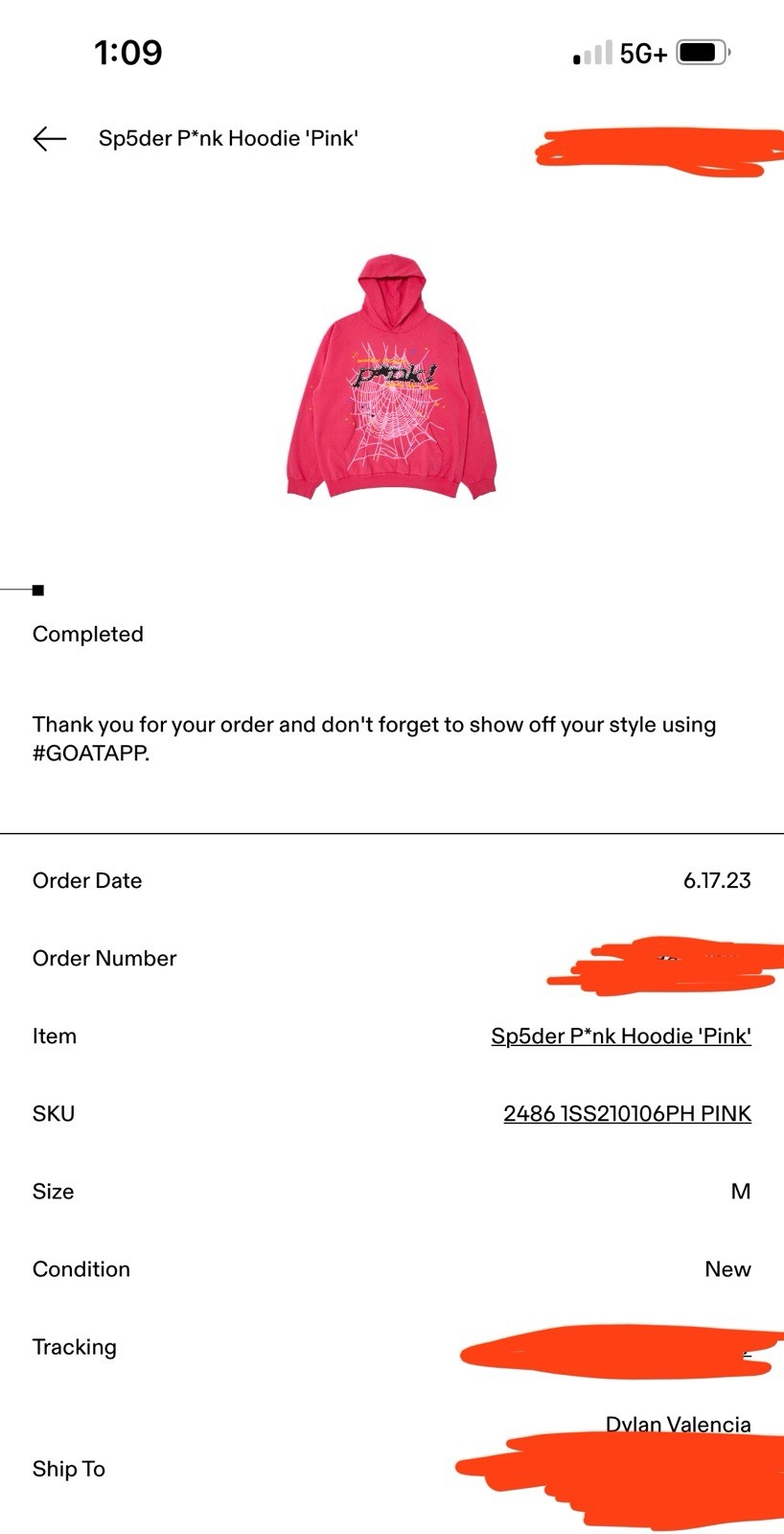 Sp5der Pink Pullover Hoodie