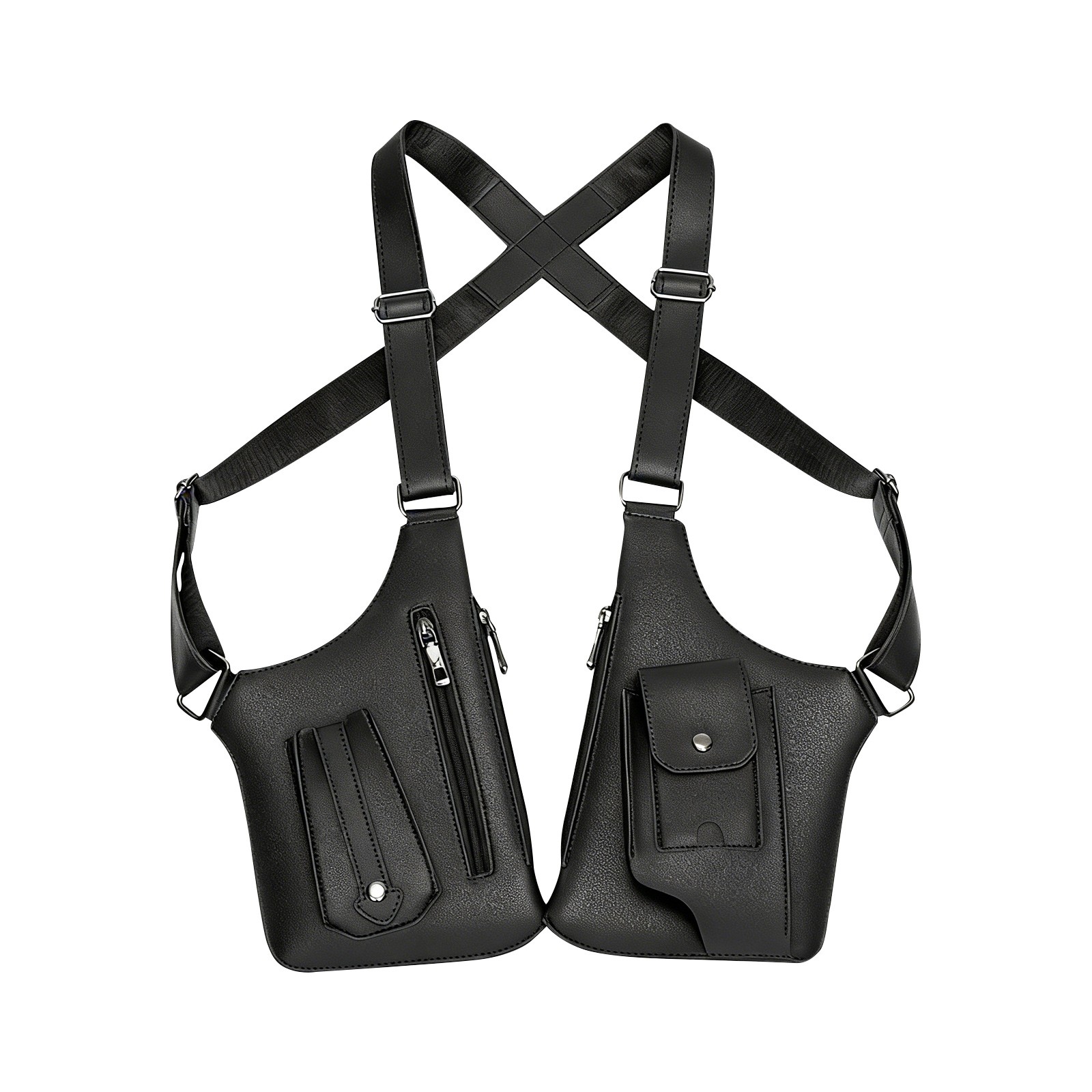 Underarm Vest Bag Underarm Multi-pocket Bag Double Shoulder Armpit Bag For Men