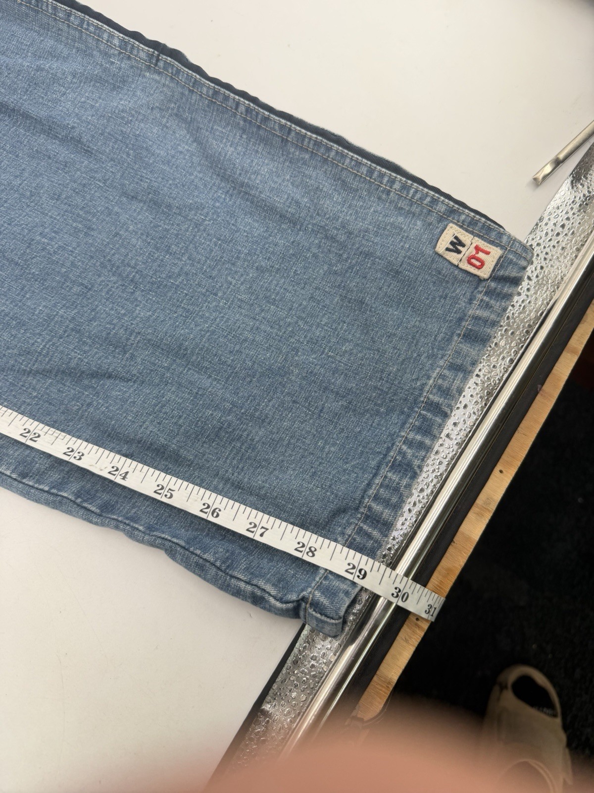 Vintage 2000s Y2K Wear First Baggy Wide Skater Jeans STRIPED SIDES Size 32×29