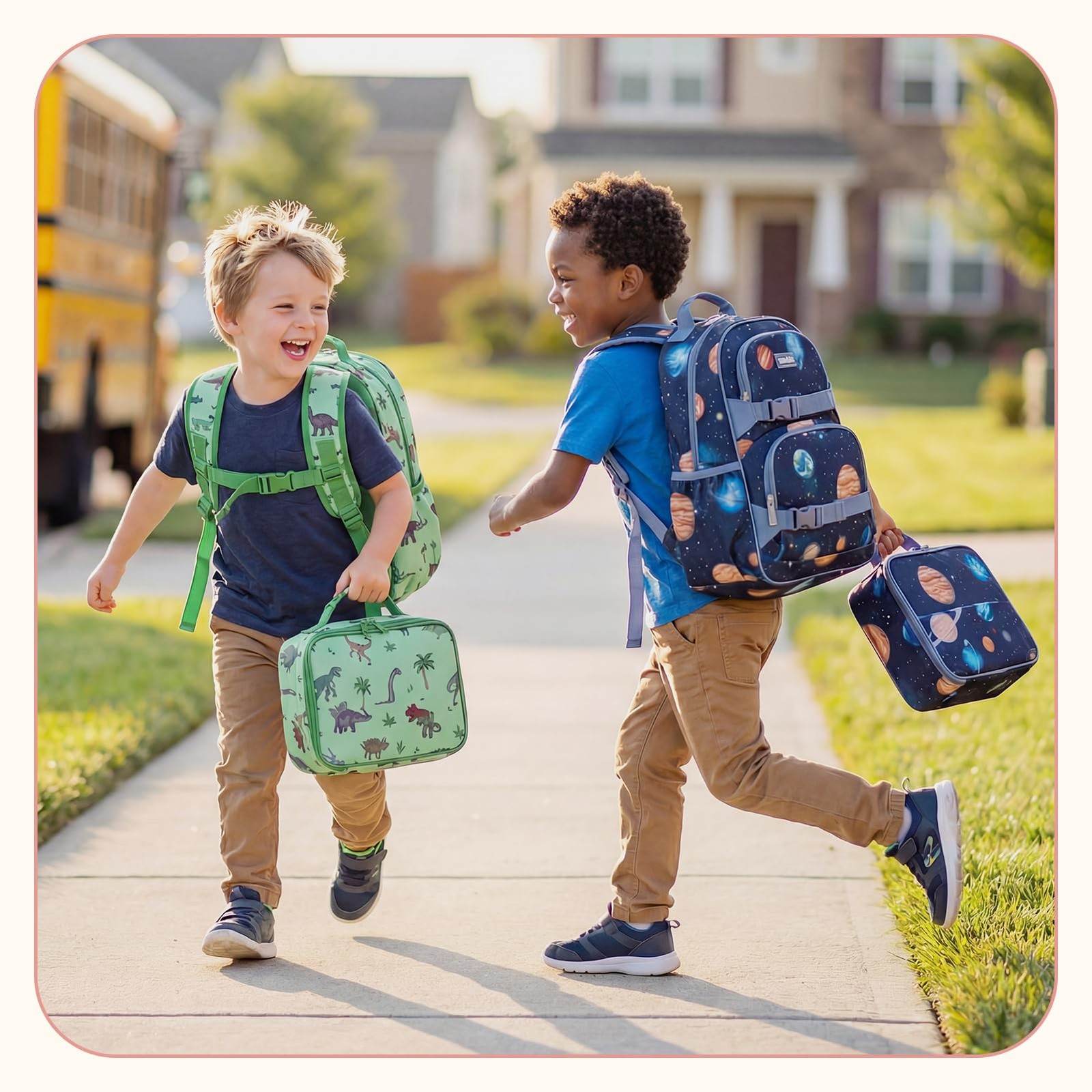 Kids Backpack 15” for Boys 4-8 with Lunch Box – School & Play Set
