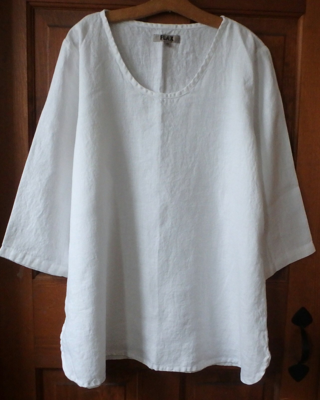 FLAX Designs LINEN Soft Tunic 3G NWT Tunic WHITE