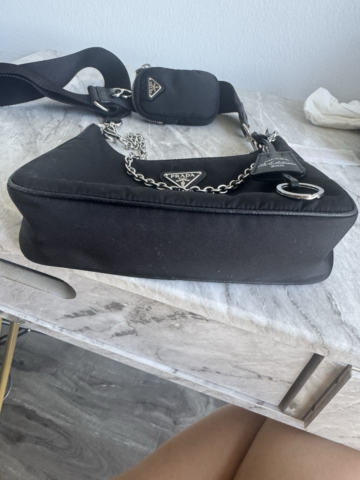 Prada Re-Edition 2005 Re-Nylon Black Shoulder Bag