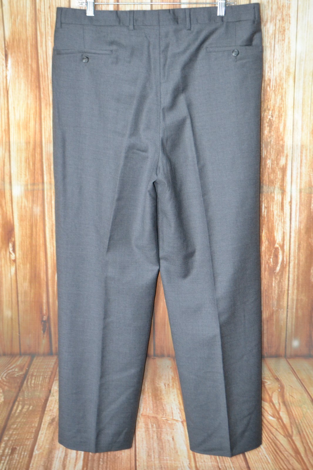 Pronto Uomo Men Angelico Super 100s Gray 3 Button Suit Sz 42R Wst 36×30