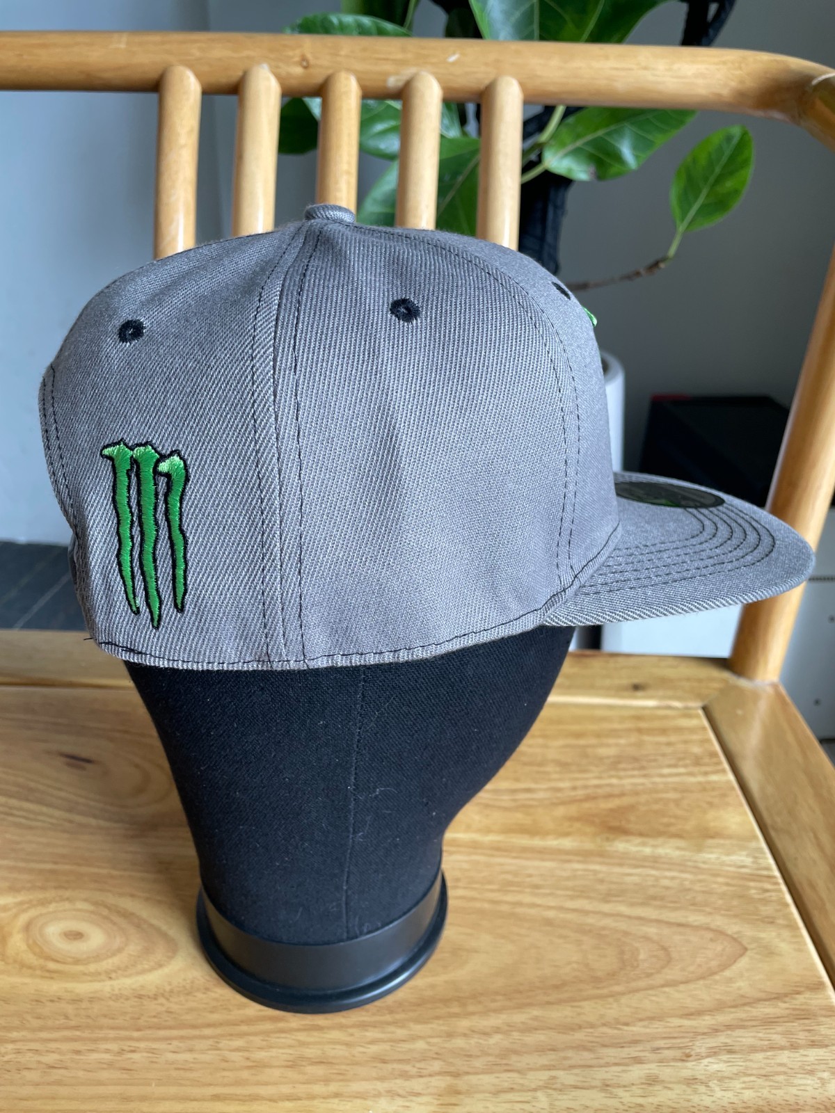 Monster Energy Men’s Gray Embroidered Sports Baseball Cap Adjustable