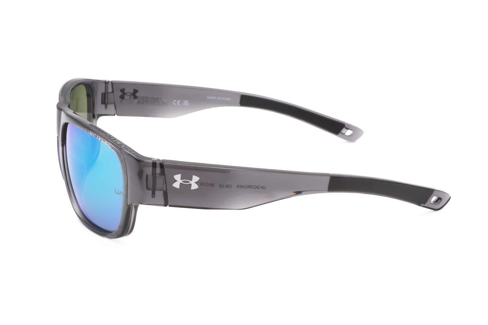 Under Armour Men’s 60mm Grey Crystal Sunglasses UASCORCHER-CBL-60