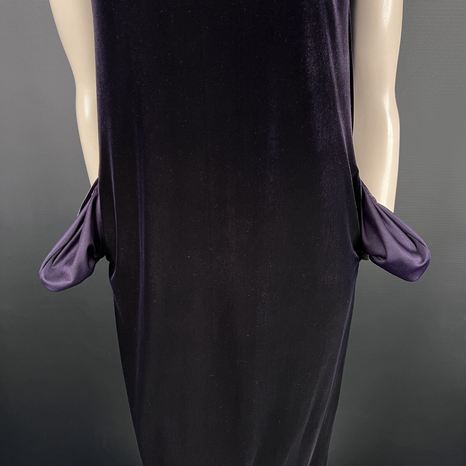 Phase Eight Joelle Dress 10 Purple Velvet Shift High Neck Cocktail Wedding Guest