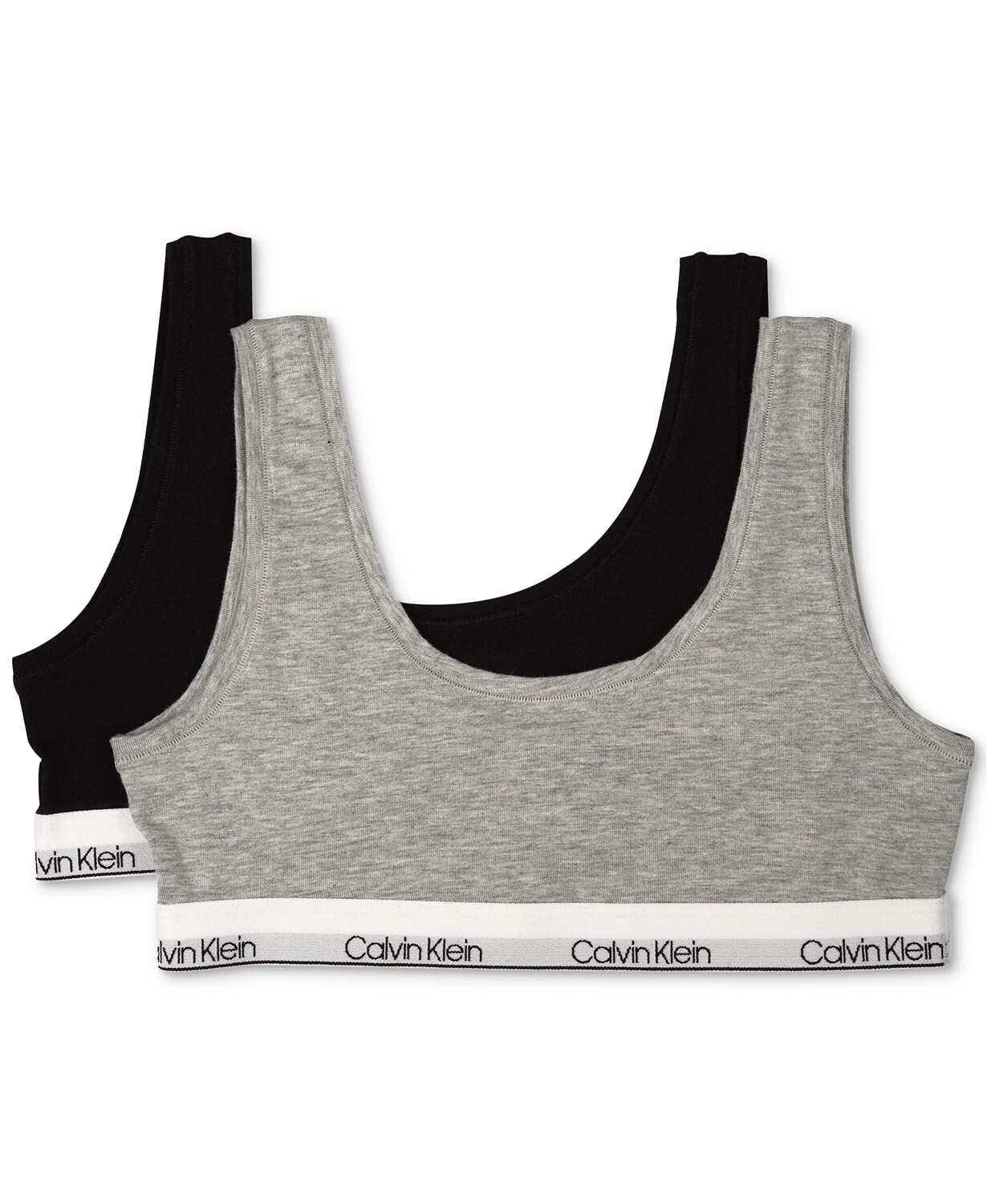 Calvin Klein Big Girls 237551 2-Pack Bralettes Underwear Size S 6/6X