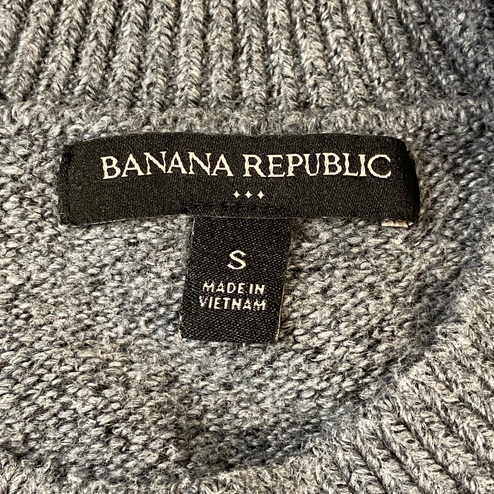 Banana Republic Sweater Mens Small Crew Neck Raglan Marled Grey Modern Casual