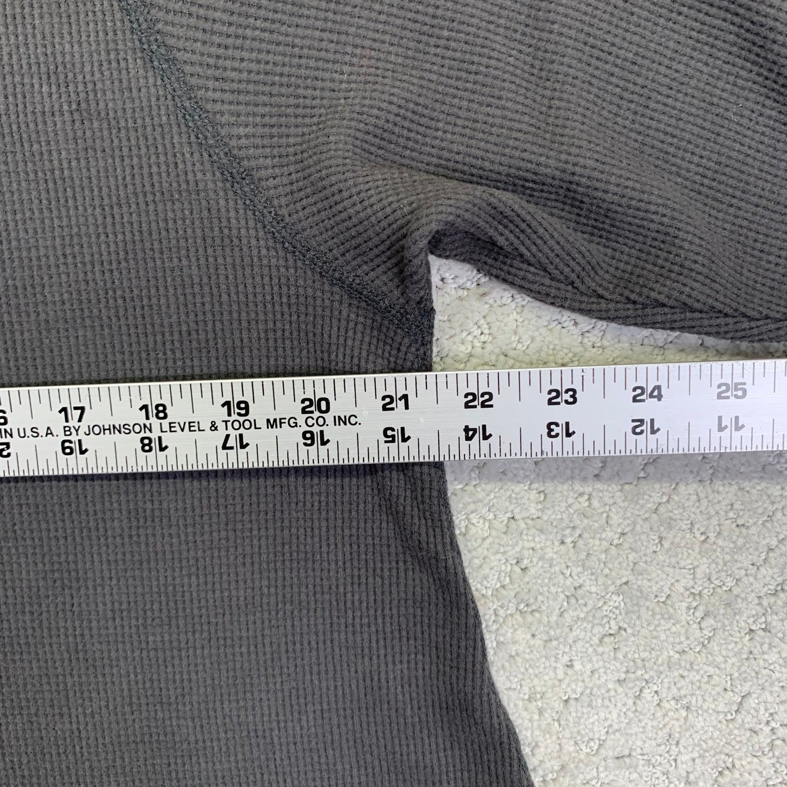 WeTheFree Free People Revolve Thermal Shirt Womens XS Grey Slit Back Long Sleeve