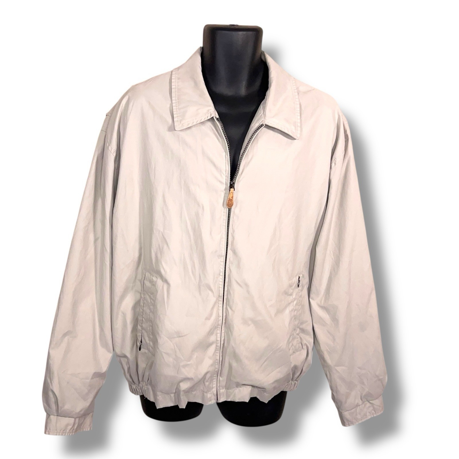 Vintage XL London Fog Light Beige Jacket Mens Classic 90s Neutral Outdoor Lined