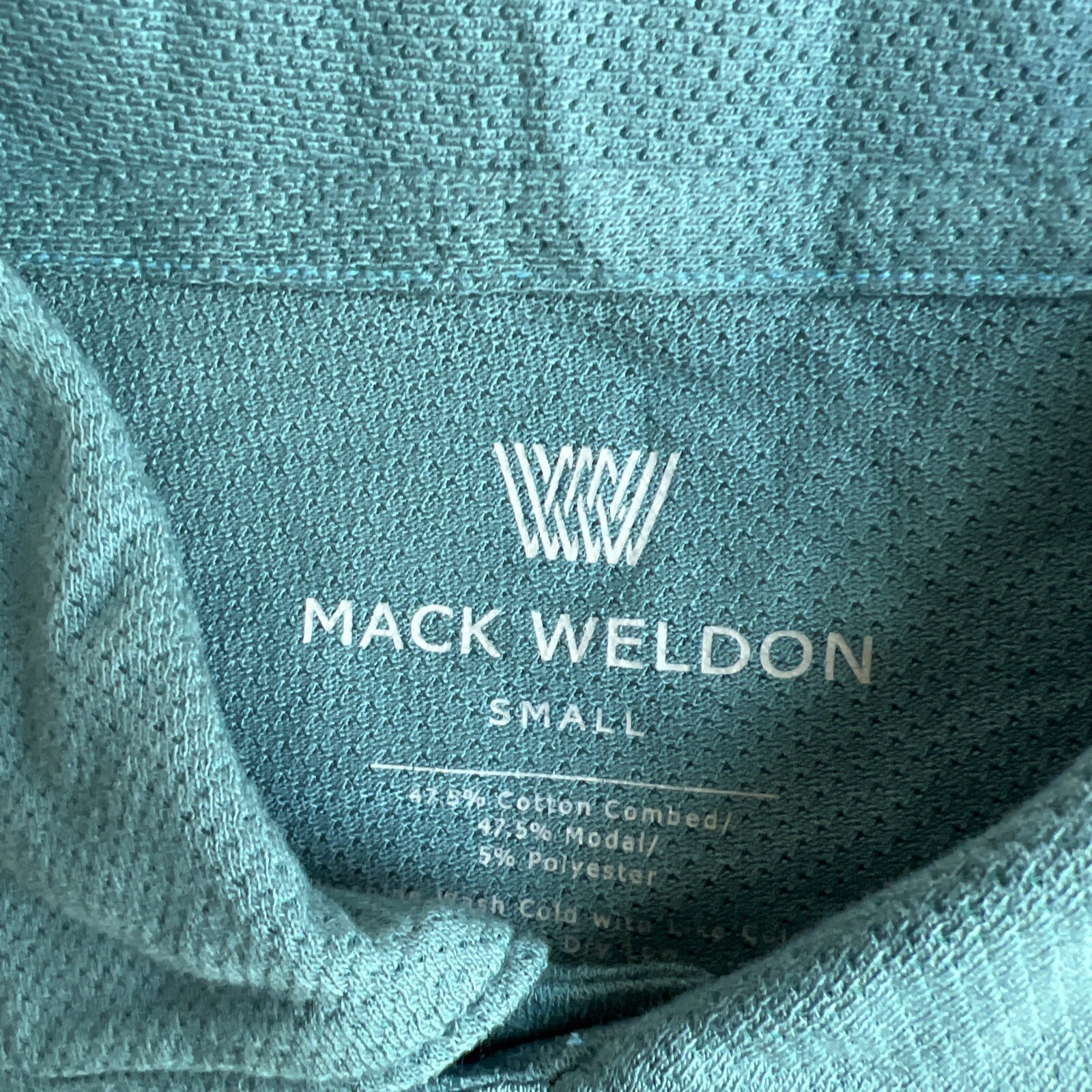 Mack Weldon Shirt Mens S Blue Polo For Daily Wear Lightweight Stretch Soft Knit