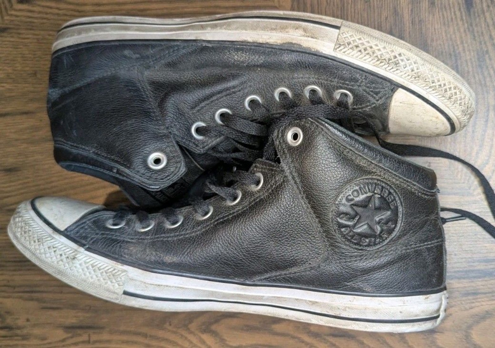 Converse Chuck Taylor All Star Hi Street Leather Men’s Sz 11 Black White 149426C