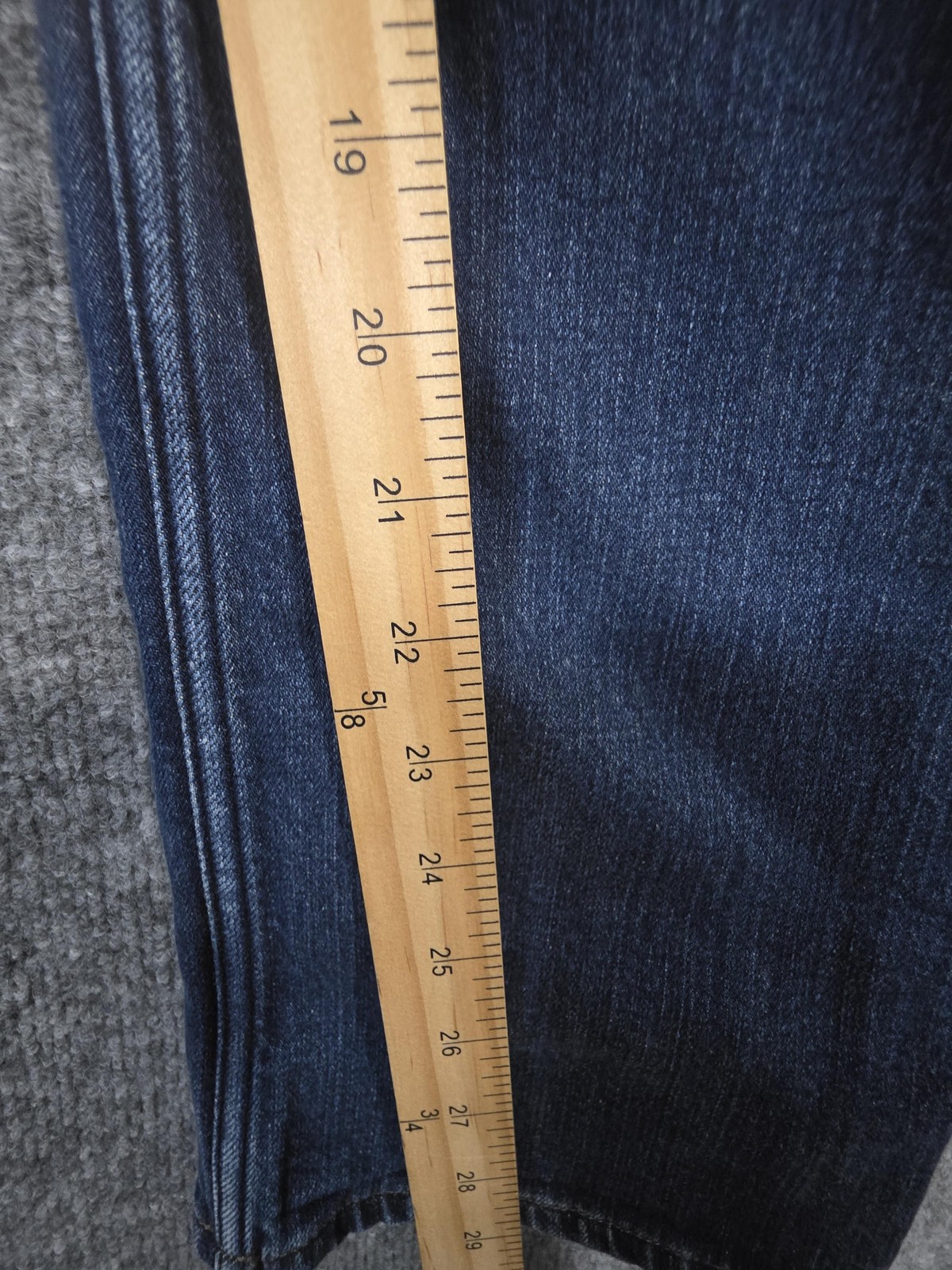 Carhartt Jeans Womens 8 Regular Blue Flannel Lined Original Fit Straight 102729