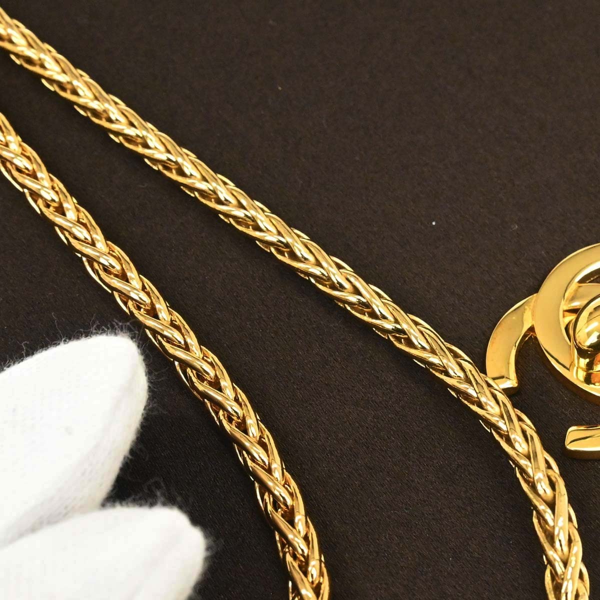 Chanel Brown Satin Chain Shoulder Bag 167829