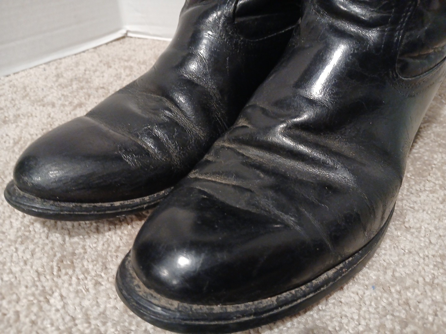 Acme Men’s Westren Work Boots Size 10 D Black Leather 453 488