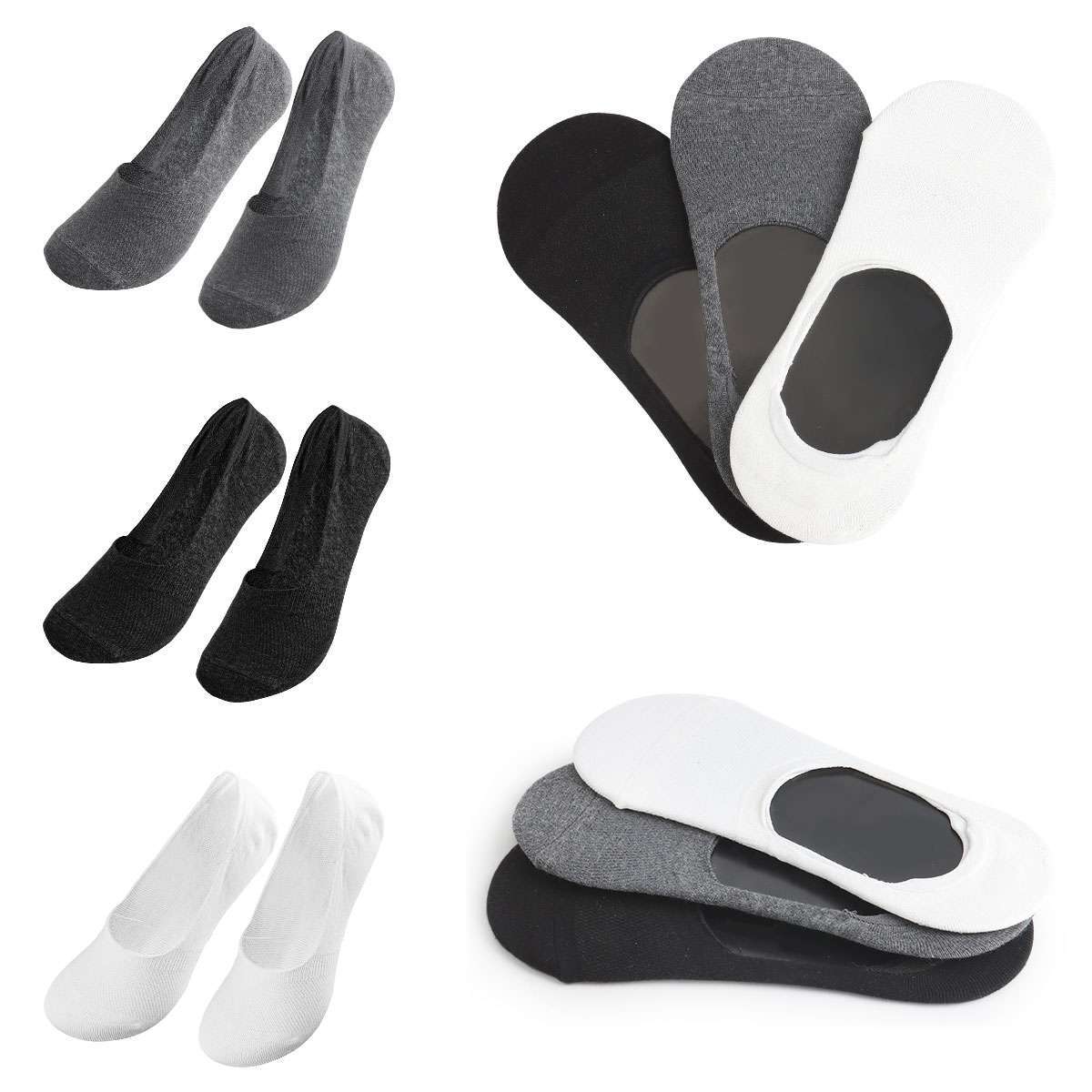 1-6 Pairs No Show Socks Women Men Running Low Cut Breathable Cotton Boat Sock US