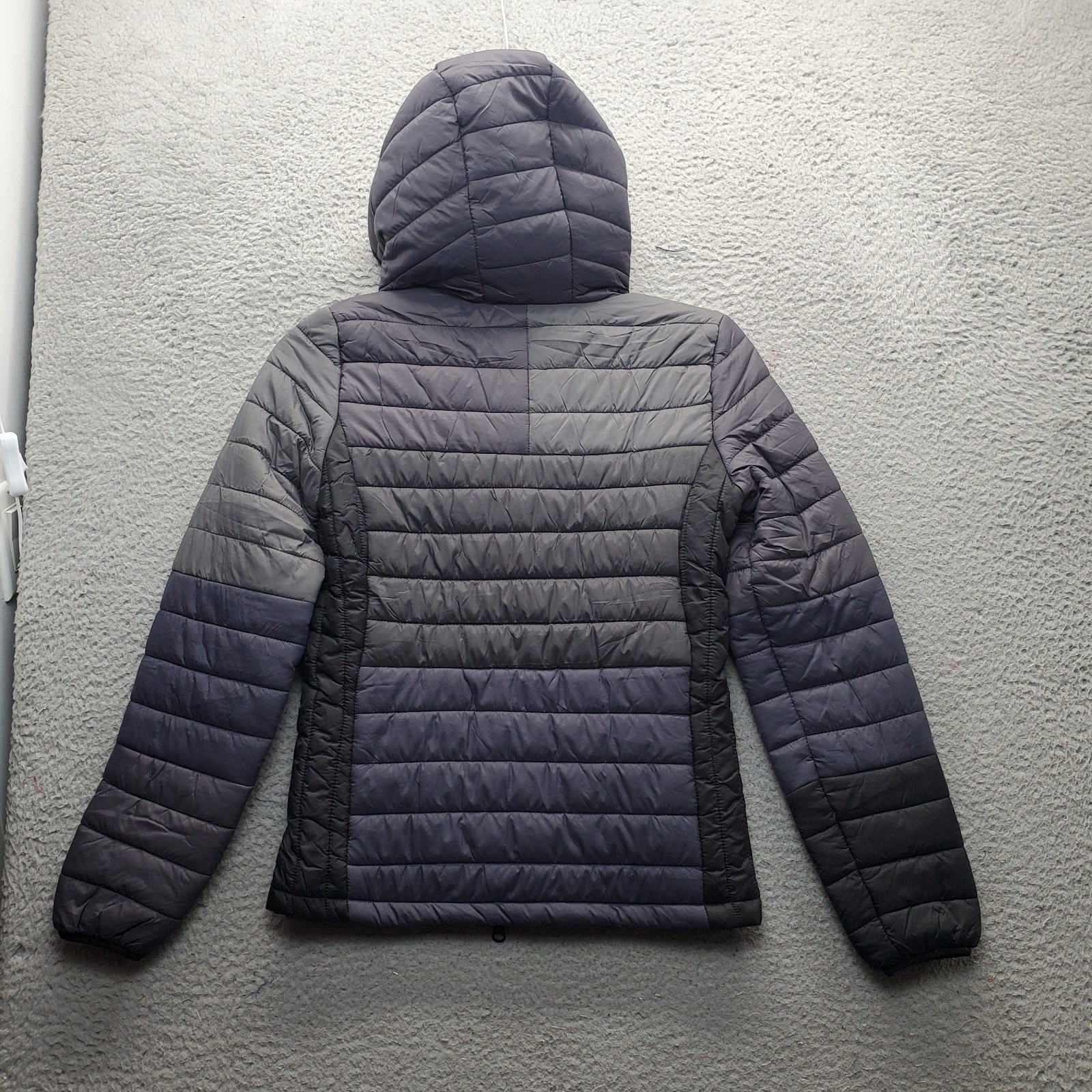 Mountain Horse Puffer Jacket Women Small Multi Quilted Hooded Long Sleeve Zip-Up