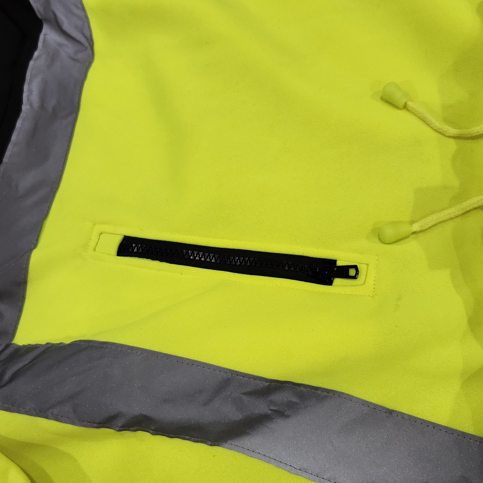 PIP HIGH VISIBILITY Lime Class 3 Pullover Safety Sweatshirt Hoodie Jacket Size M