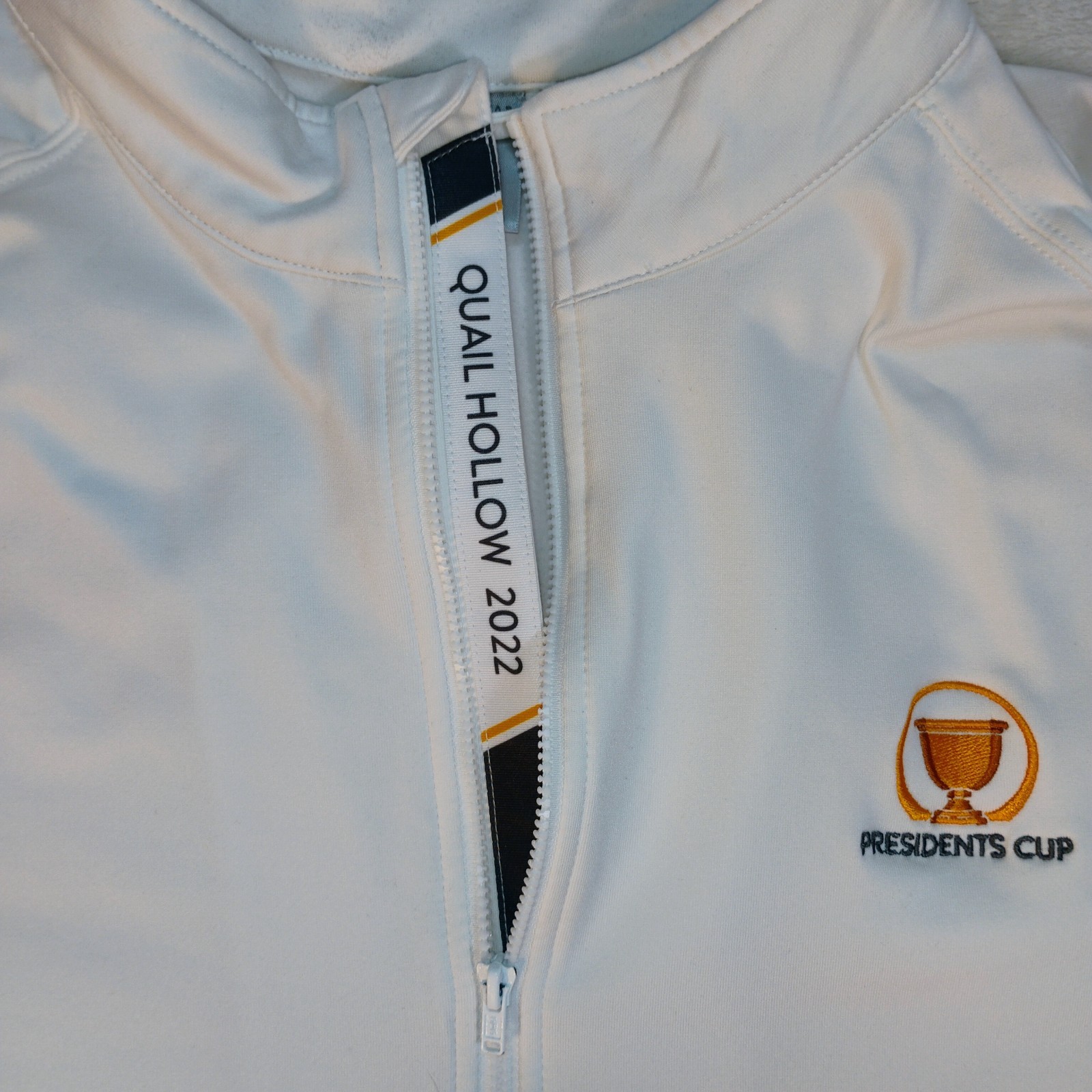 Presidents Cup Men’s White 1/4 Zip Golf Pullover XL Preppy LEVEL WEAR 2022