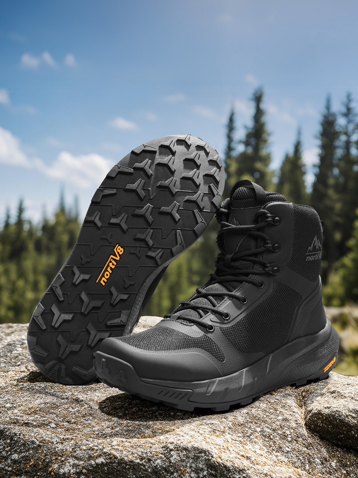 NORTIV 8 Men’s Men’s Military Tactical Boot Lightweight Combat Hiking Boots