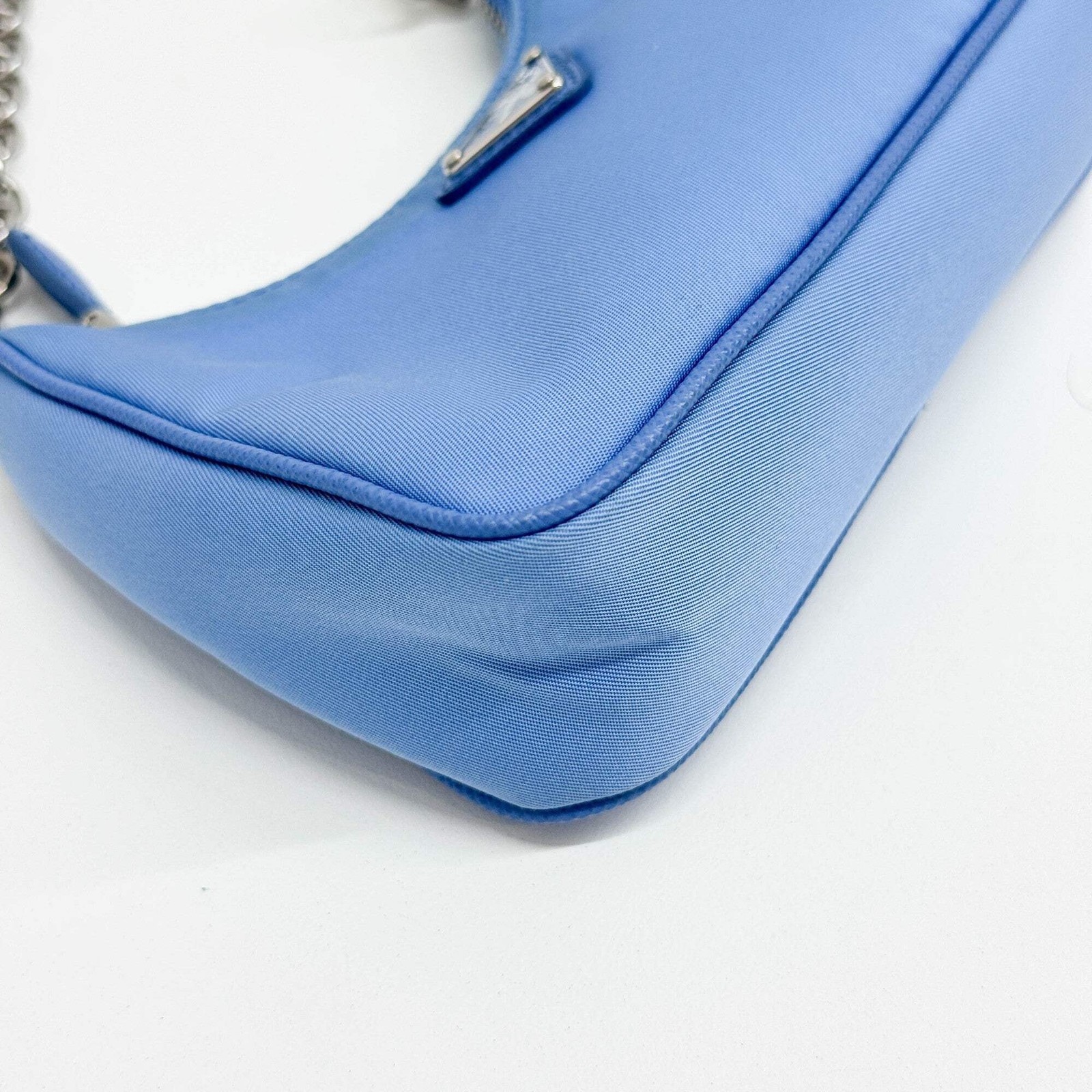 PRADA Mini Re-Edition 2005 Re-Nylon Blue Nylon Hand Bag