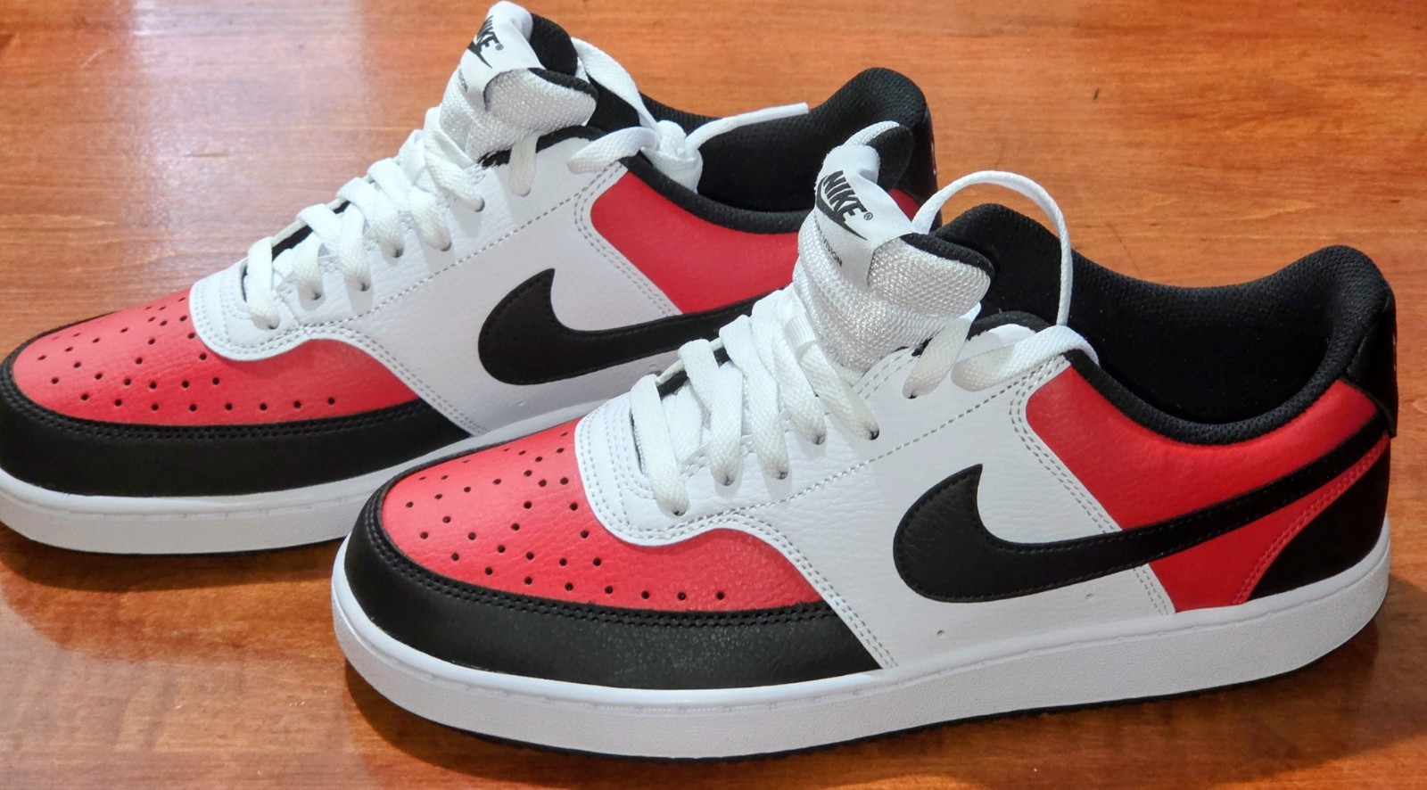 Nike Court Vision Lo University Red Black White Men’s Low Top Sneakers 9.5