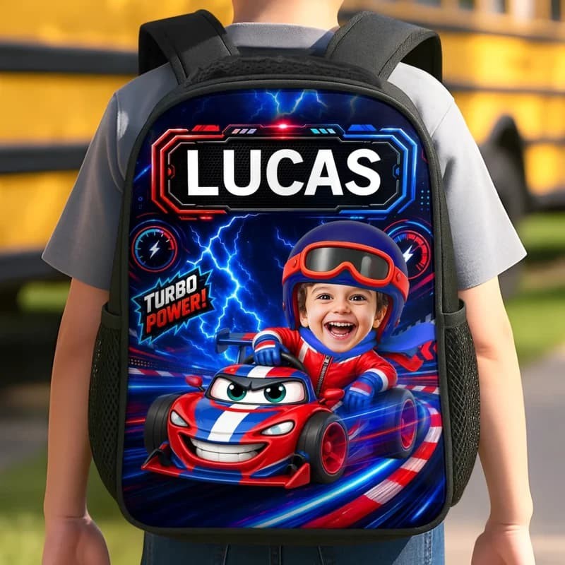 Personalized Kids Backpack, Custom Photo School Bag, Back to School Gift