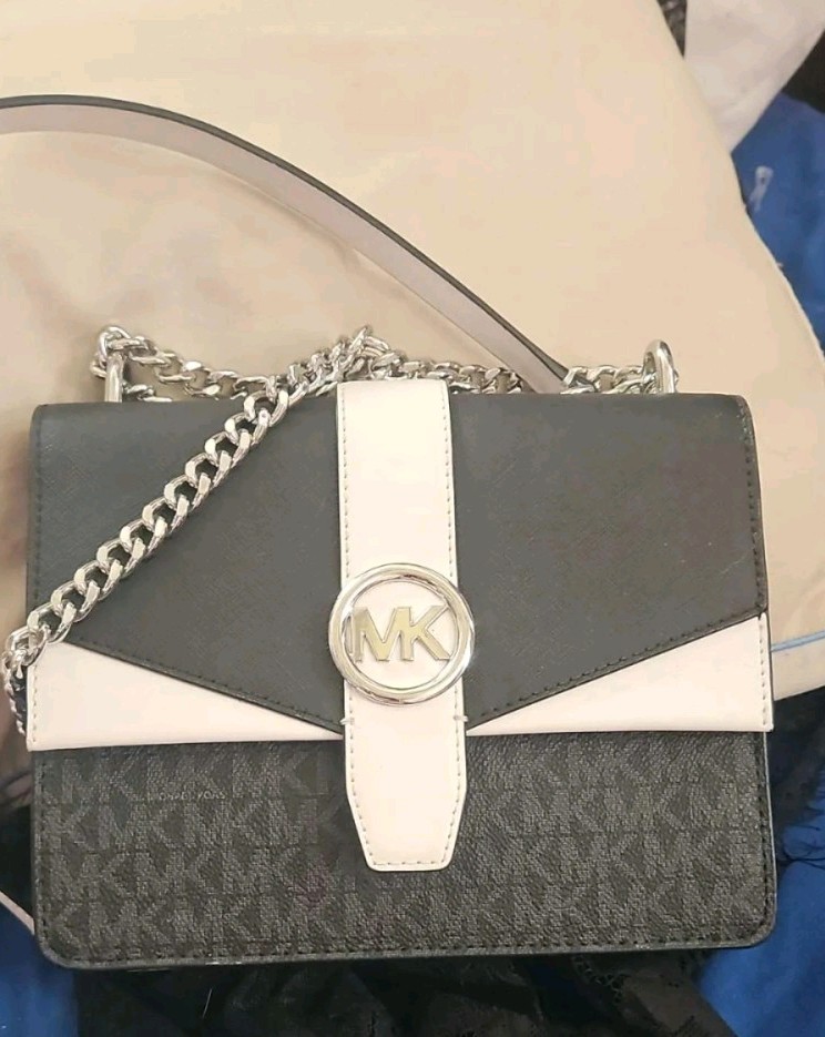 Greenwich Small Color-Block Signature Logo Crossbody Bag
