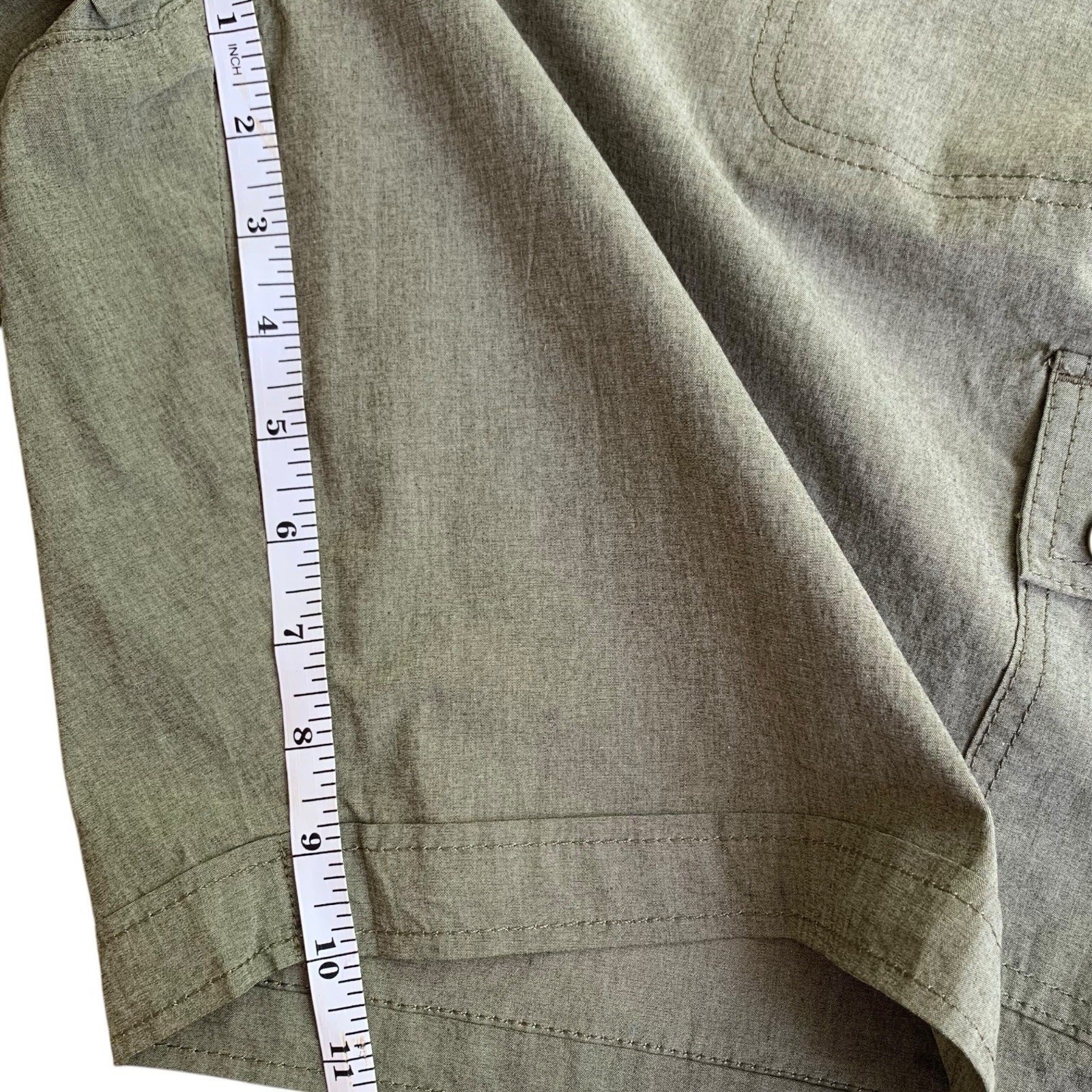 Chico’s Shorts NWT Women’s Size 3.5 (18) Carpenter Pewter Green Outdoors Pull-On