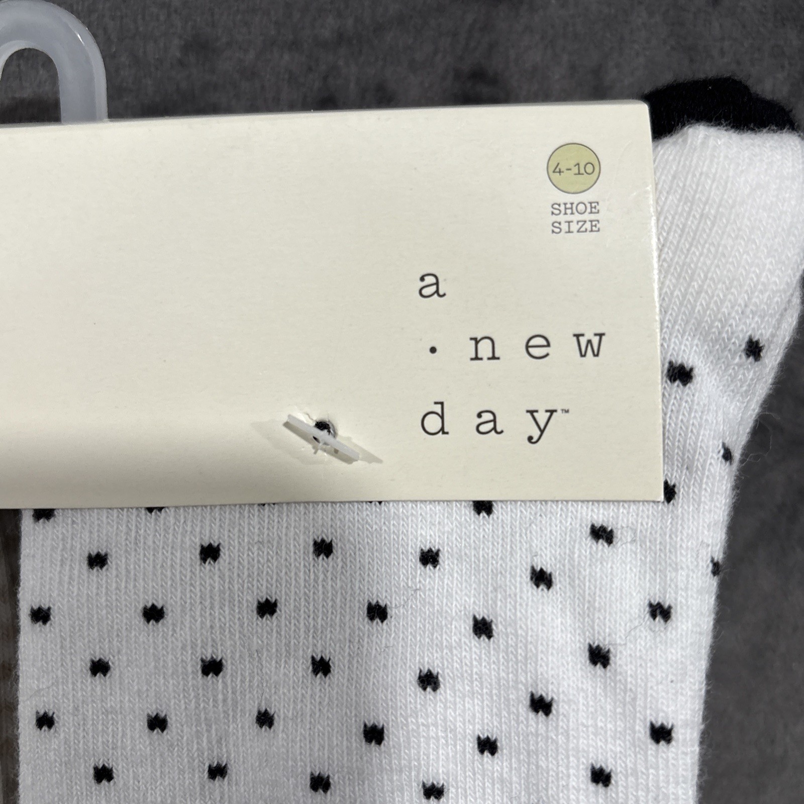 A New Day Cotton Blend Crew Socks 6 Pairs Solid & Patterned Size 4-10