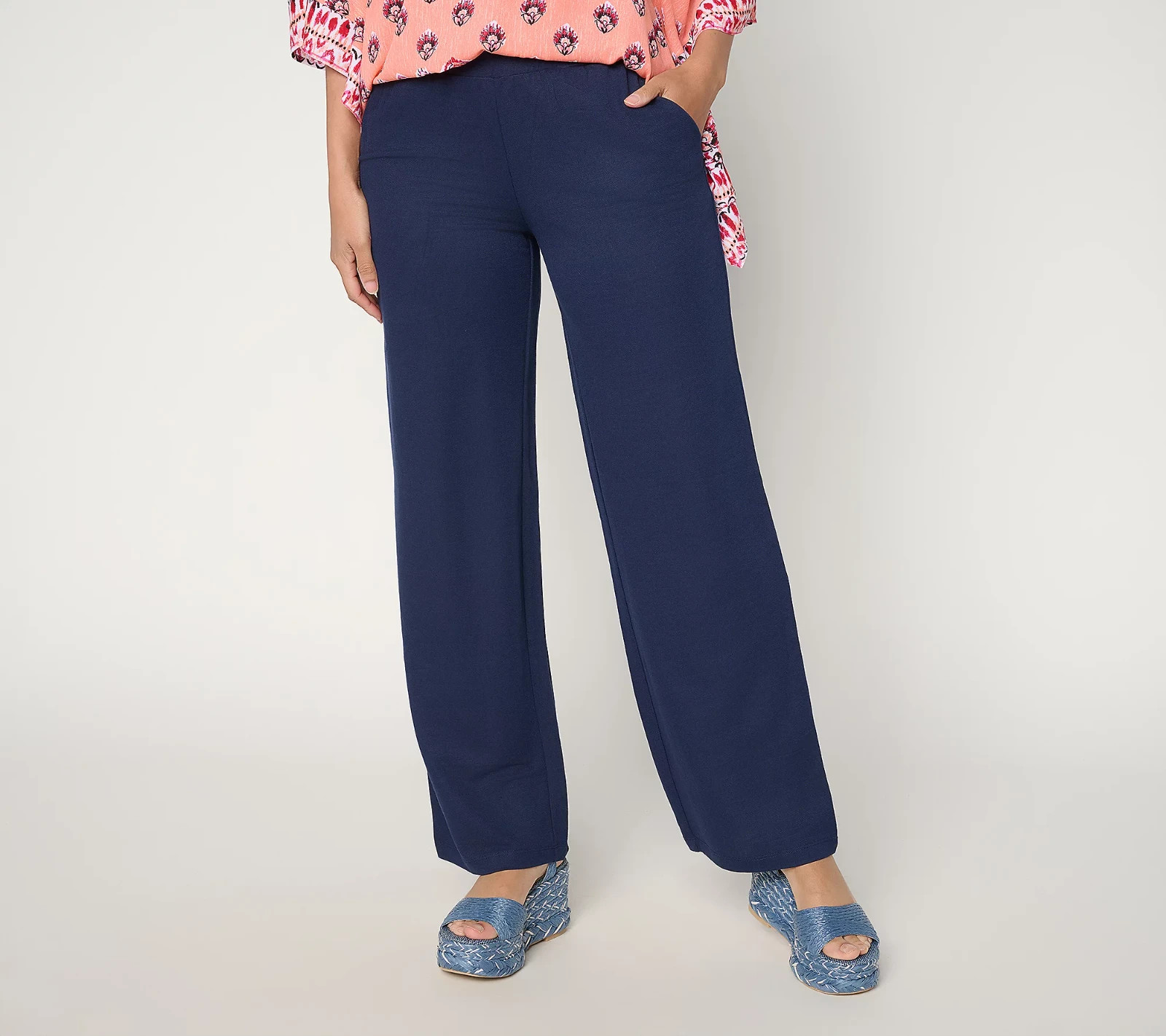 Belle by Kim Gravel Regular Cabana Knit Yacht Club Solid Pant