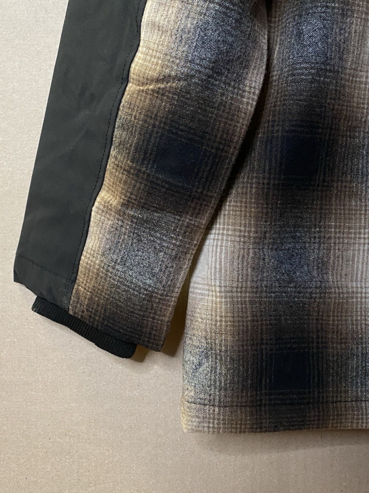 Pendleton Men’s Softshell Wool Blend Jacket Black Brown Plaid Hooded 2XL New