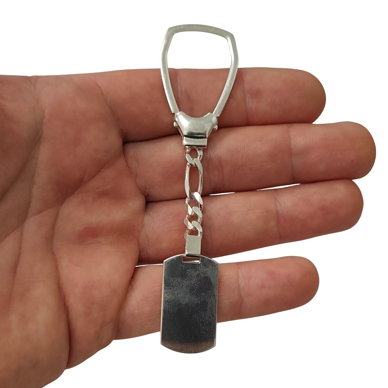 Handmade Sterling Silver Keyholder 10.2g Solid Stamped 925 Engravable Key Chain
