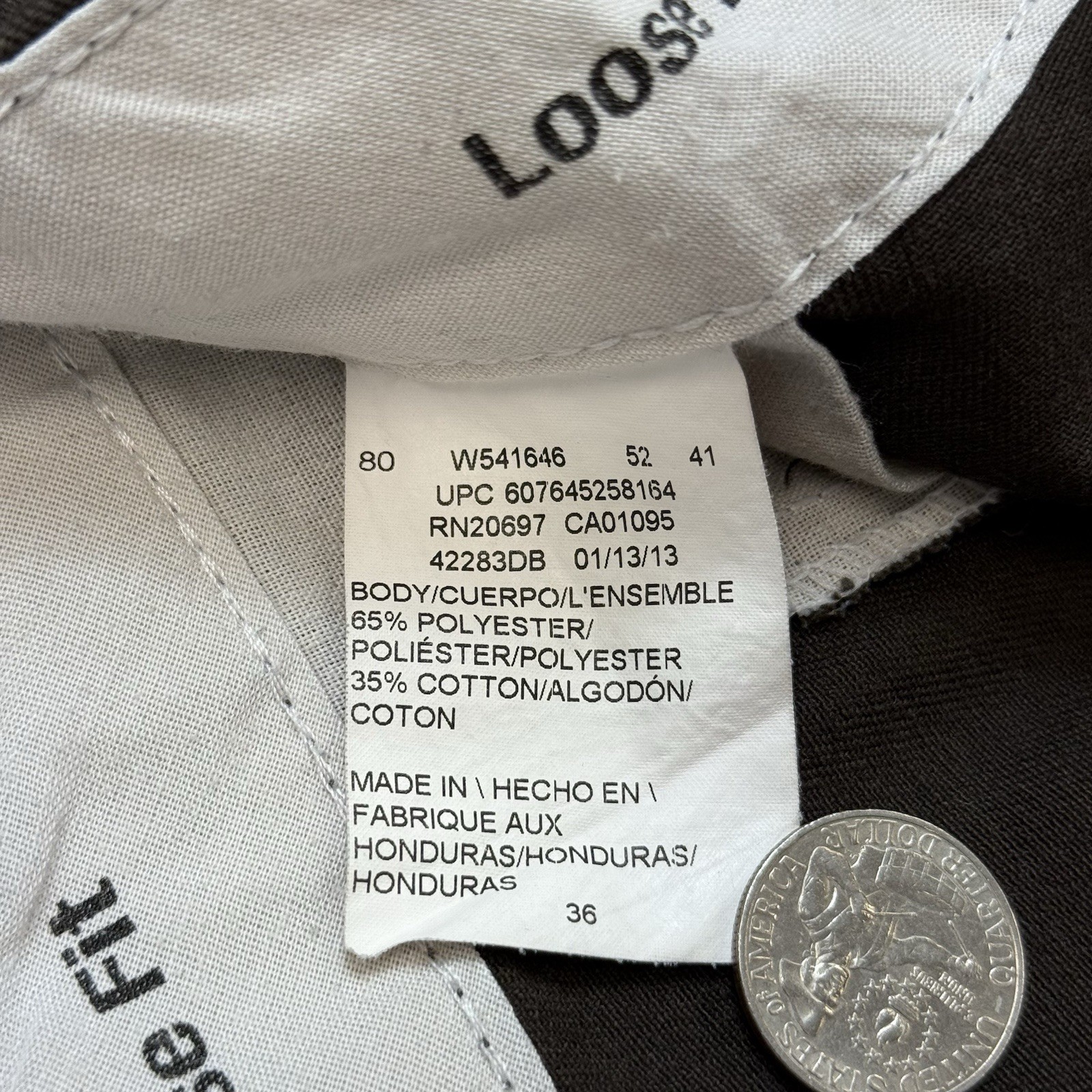 Dickies Shorts Mens 36 Brown Cell Phone Pocket Loose Fit Logo Cotton Workwear