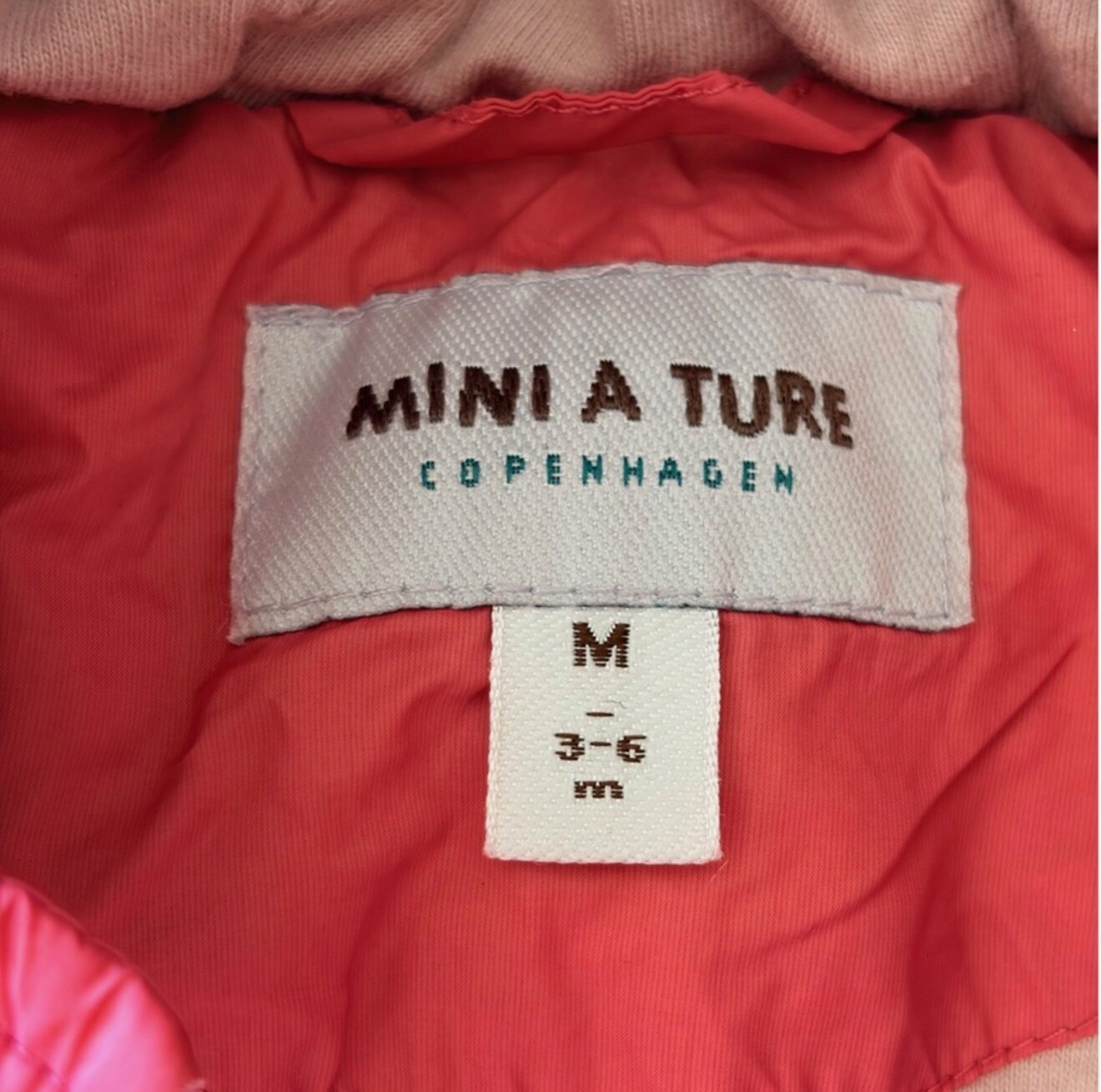 MINI A TURE Pink Hooded Down Snowsuit Full Zip Solid 3-6 Months Winter