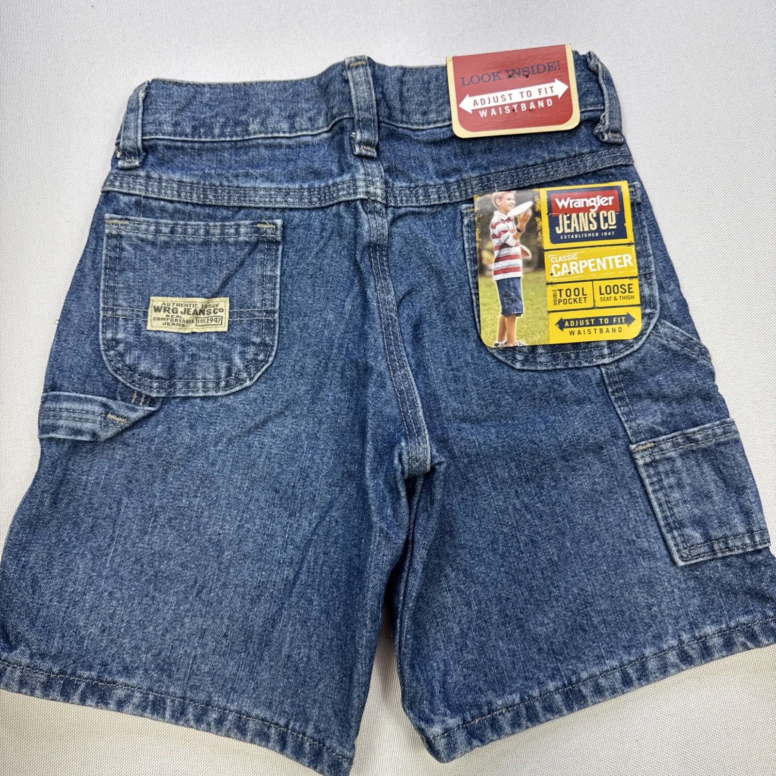 Wrangler Jeans Co Shorts Boy Size 4 Regular Wide Leg Classic Carpenter #0220