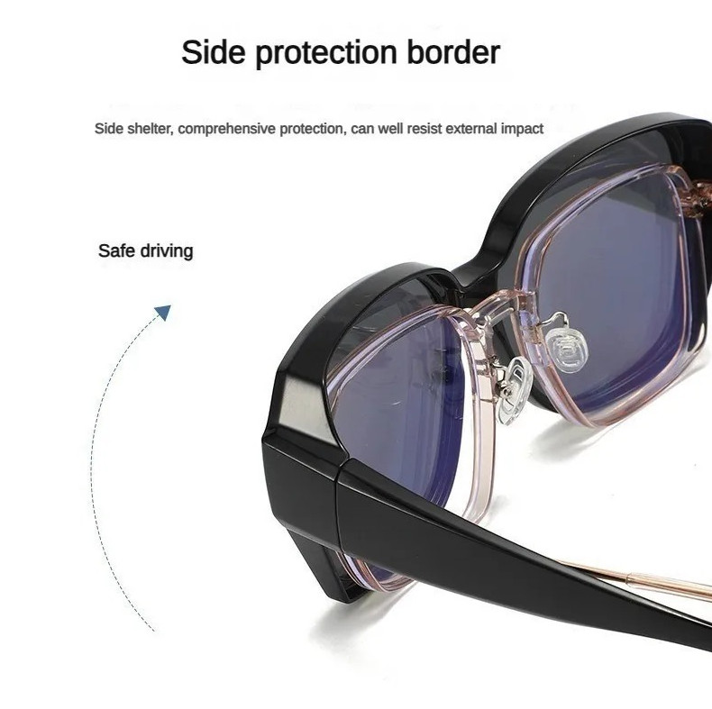 1pc Polarized Fit Over Sunglasses UV400 Foldable Eyewear Cover – NEW