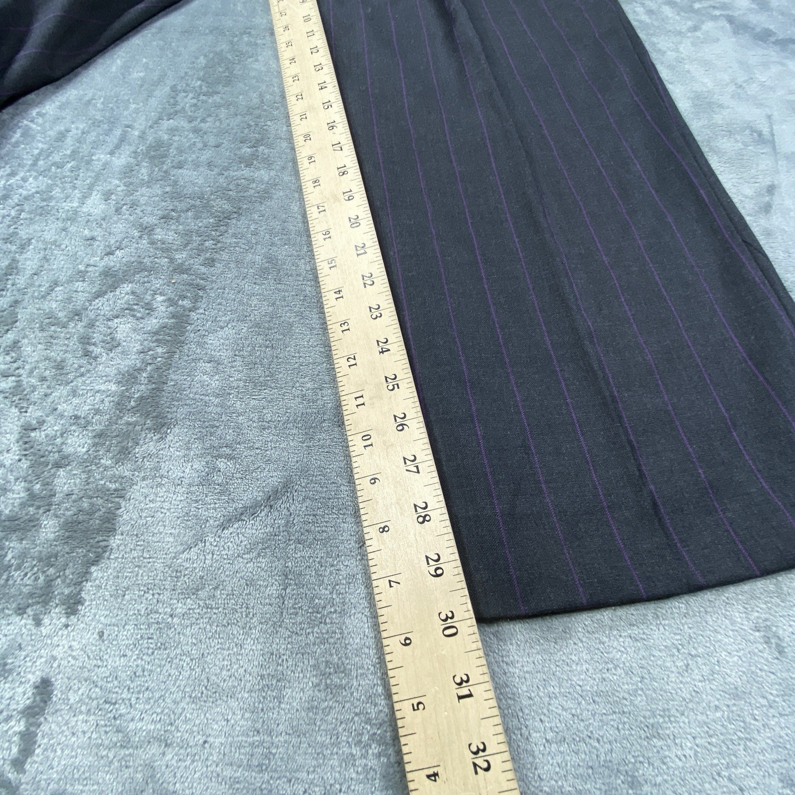 Tiglio Rosso 3 Piece Suit 36L Striped 150s Wool Blazer Vest Pleat Pants Italy