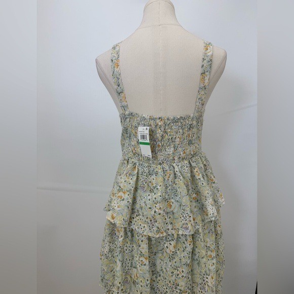 ASTR The Label Floral Tiered Maxi Dress Eyelet Midsummer NWT Large