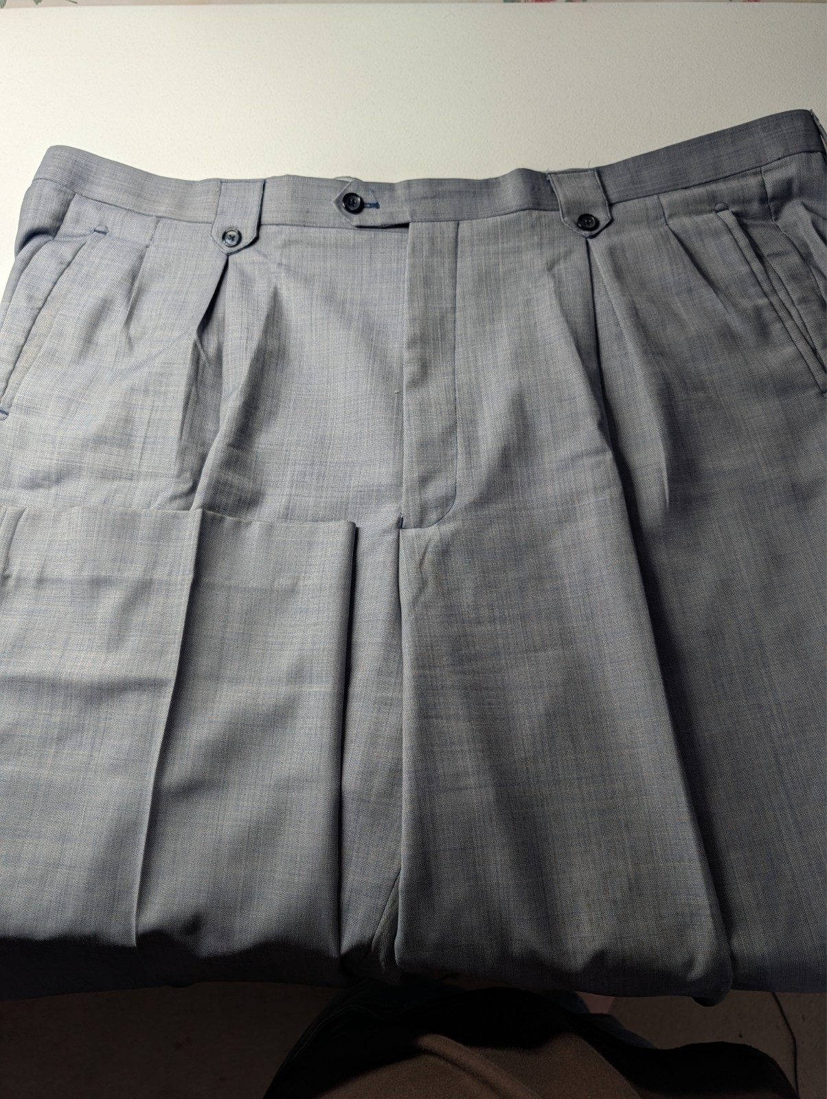 Tiglio Rosso 3 Piece Suit Mens 56L Pants 48×34 Light Gray Double Breasted 150s